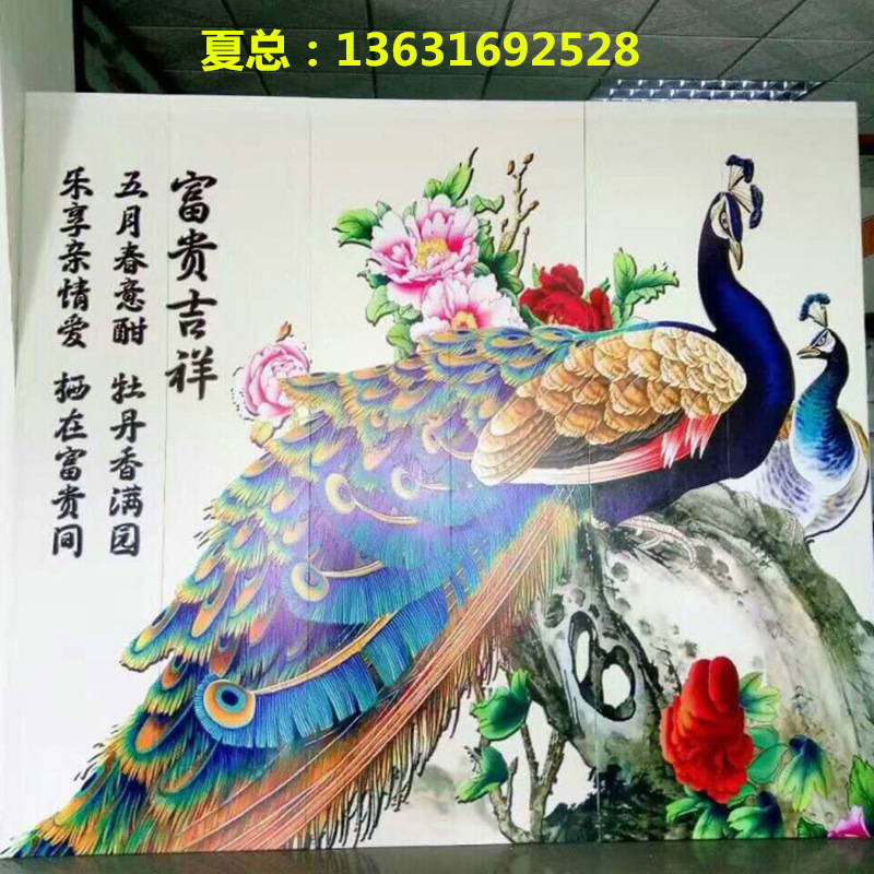 3D浮雕石塑板彩色印刷机器设备厂家/大幅面理光UV2536彩色打印机