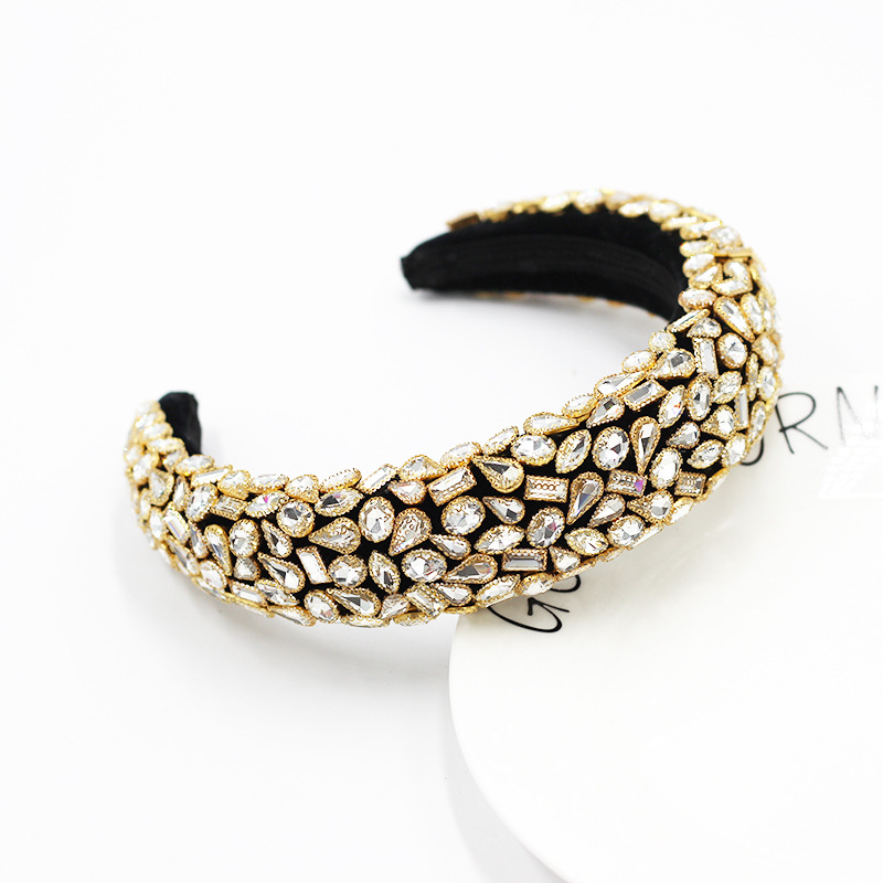 New  Fashion Baroque  Full Diamond Geometric Headband display picture 9