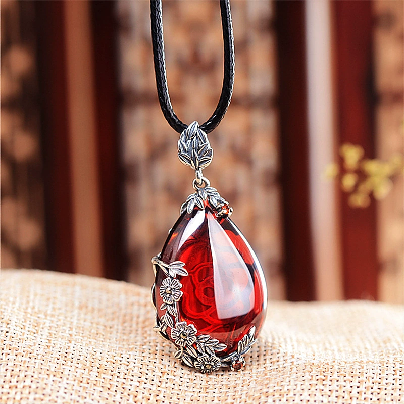 Подвес jade, ретро ожерелье, аксессуар, яшмовый гранат