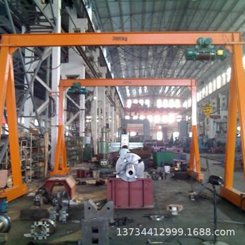 厂家直销1吨2吨小型移动龙门架 定做电动360度转弯无轨行走龙门架