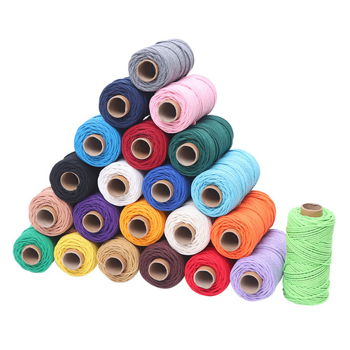 1-6mm color white cotton rope diy cotton bundling braided cotton rope tapestry tag bag zongzi thread string