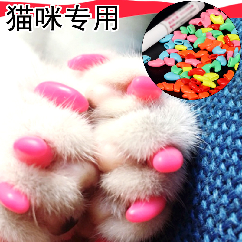 Cat claw cover in bulk 20 Capsules pet Nail sets nail glue