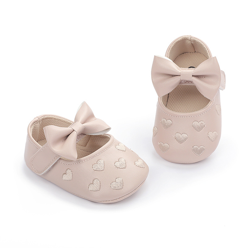 Women's Casual Heart Shape Bow Knot Round Toe Toddler Shoes display picture 5