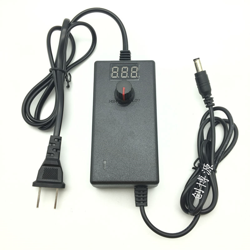 220V转3V~36V1A2A3A5A10A直流可调压调速调光调温电源线可变压器
