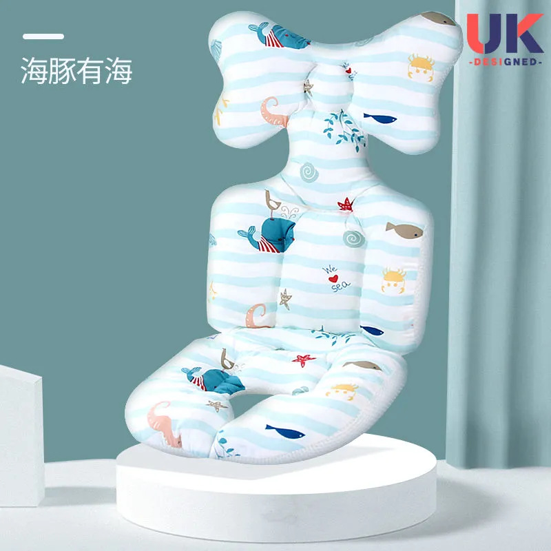 Baby Stroller Cotton Pad Cotton Cushion Children Baby Dining Chair Cotton Pad Thickened Korean Version Multicolor
