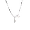 Necklace hip-hop style stainless steel, chain for key bag  with tassels