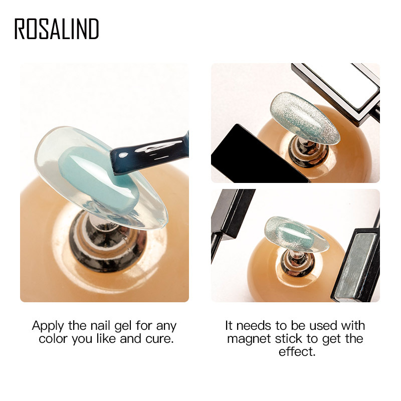 冰透晶石猫眼胶套装 美甲胶 加厚多功能磁铁棒吸铁石指甲油胶