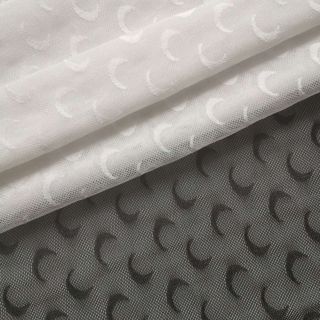 秋季新款锦氨弹力月亮亮光丝提花网布 柔软打底衫等料子 颜色现货