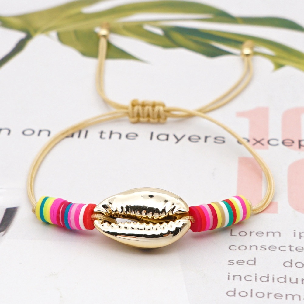 10g Weight Fashion Natural Shell Soft  Contrast Color Handmade Bracelet