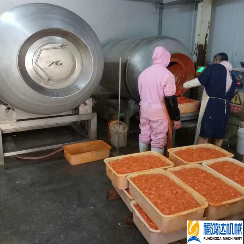 酸菜腌制机生产厂家 鸭架子滚筒式真空拌料机 变频调速滚揉机