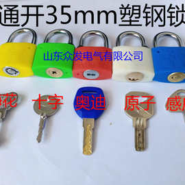 电力表箱锁35mm梅花塑钢锁 十字原子铜芯奥迪一字塑钢锁 表箱锁