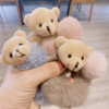 Cute elastic hair rope, hair accessory, with little bears, simple and elegant design