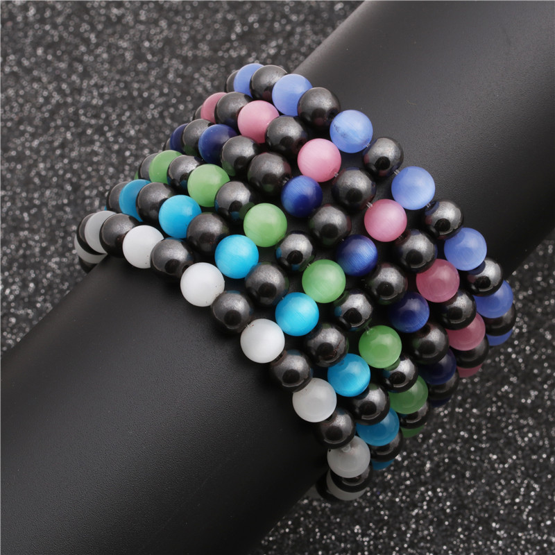 Hot Sale Tiger's Eye Black Gallstone Bracelet Beaded Diy Bracelet Beaded Wholesale Nihaojewelry display picture 9