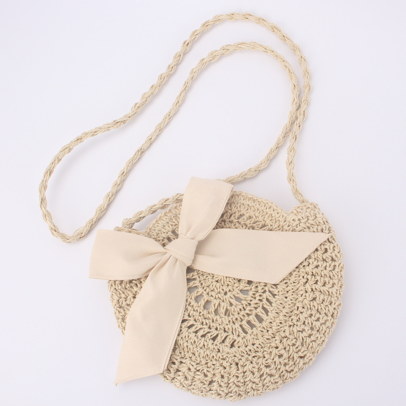 new cute bow crossbody woven bagpicture2