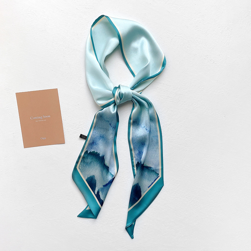 Korea Long Silk Scarf display picture 1