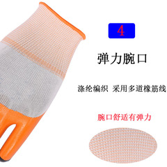 厚款尼龍丁腈加強指手套 止滑透氣抗油污工地浸膠丁青線勞保手套