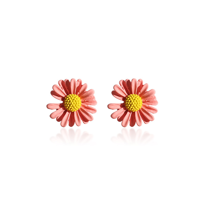 Korean Daisy Alloy Simple Candy Colorful Earrings display picture 2