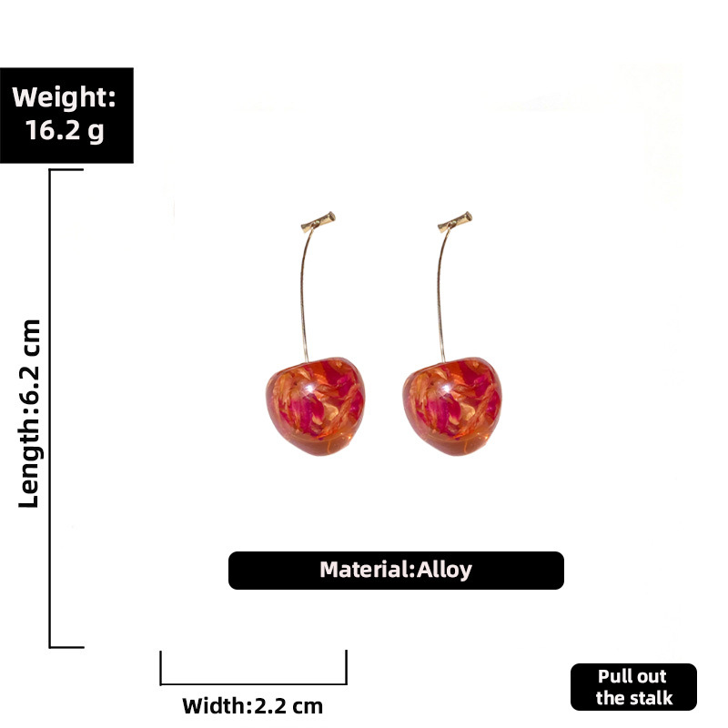 Fashion Cherries Earrings Wholesale display picture 2