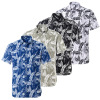 Hawaiian Print short sleeve shirt men’s Euro beach shirt