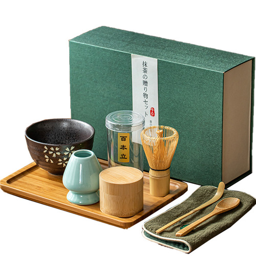 Tea whisk, matcha brush, hundreds of tea whisks, set, Song Dynasty tea-pointing matcha tea-making tool set, Japanese gift box