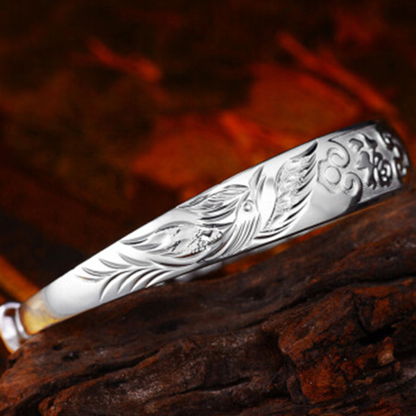 ethnic retro silver bracelet handmade