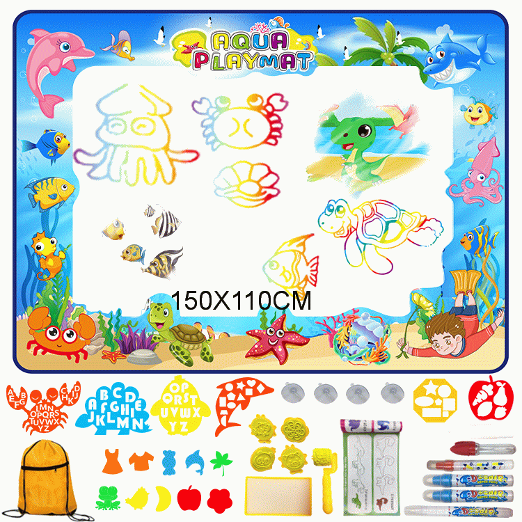 儿童益智玩具水写毯水笔画垫涂鸦益智玩具