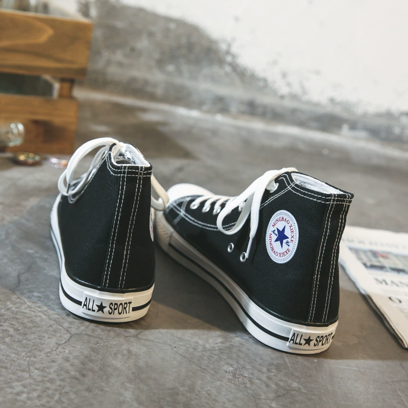 Производители Вэньчжоу Тканевая обувь оптом, Корейская мужская и женская обувь, новинка 2020 года, парусиновая обувь с высоким берцем для пар, повседневная обувь, кроссовки