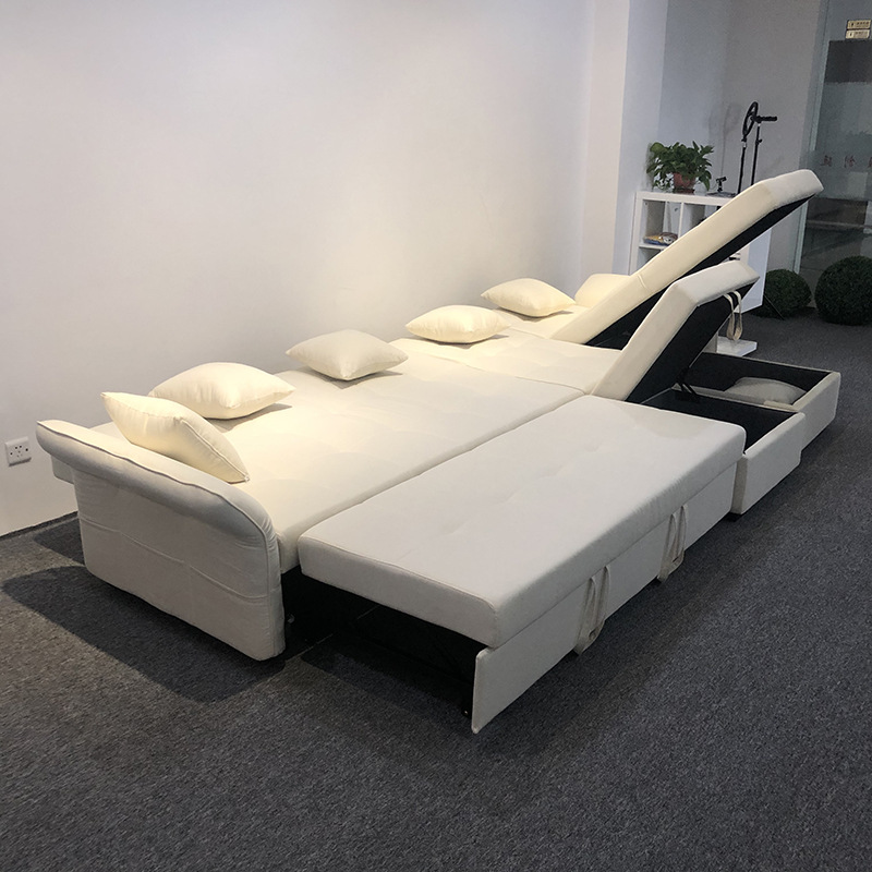 Sofá cama de tela combinación de esquina de almacenamiento VIP cama invisible simple y moderna gran sofá de sala de estar