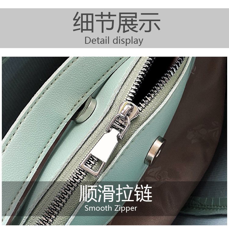 Fashion Korean Crocodile Pattern Messenger Shoulder Portable Pu Soft Surface Zipper Messenger Bag display picture 41