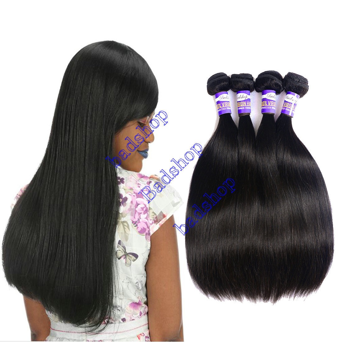 Brazilian Human Hair Straight Hair Exten...