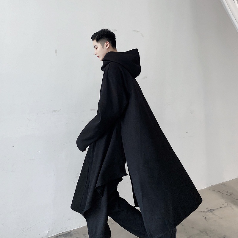 Otoño/Invierno 2020 marca de moda europea y americana cazadora con capucha capa oscura abrigo varias maneras llevar ropa los hombres sueltos image 2