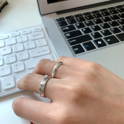 Honey Peach Tea Fashionista Butterfly Ring for Women, Trendy, Personal, Retro, Influencer, Instagram Style, Adjustable Open Finger Ring