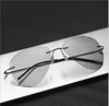 The new titanium mild polarizerless framed color changing sunglasses men driving toad mirror day and night glasses