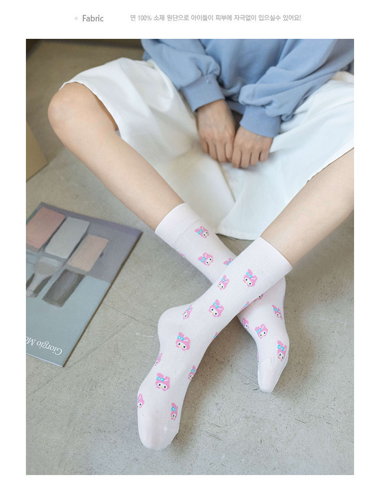 Socks Female Tube Socks Cartoon Anime Cinnamon Dog Cute Cotton Socks Wholesale display picture 4