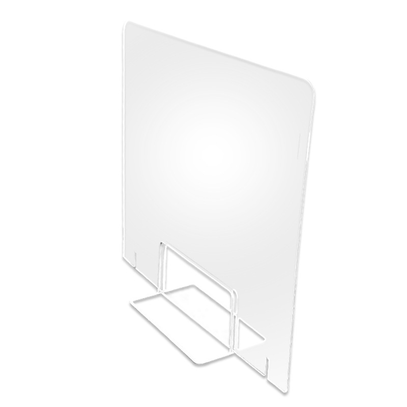 亚克力透明立式隔离板易拆装食堂餐桌办公复工复学防疫防护防飞沫