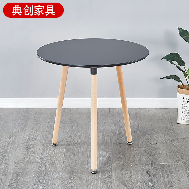 [삼각다리 원형테이블] 블랙 60*60*70
