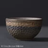 Rustic style stoneware hammered cup