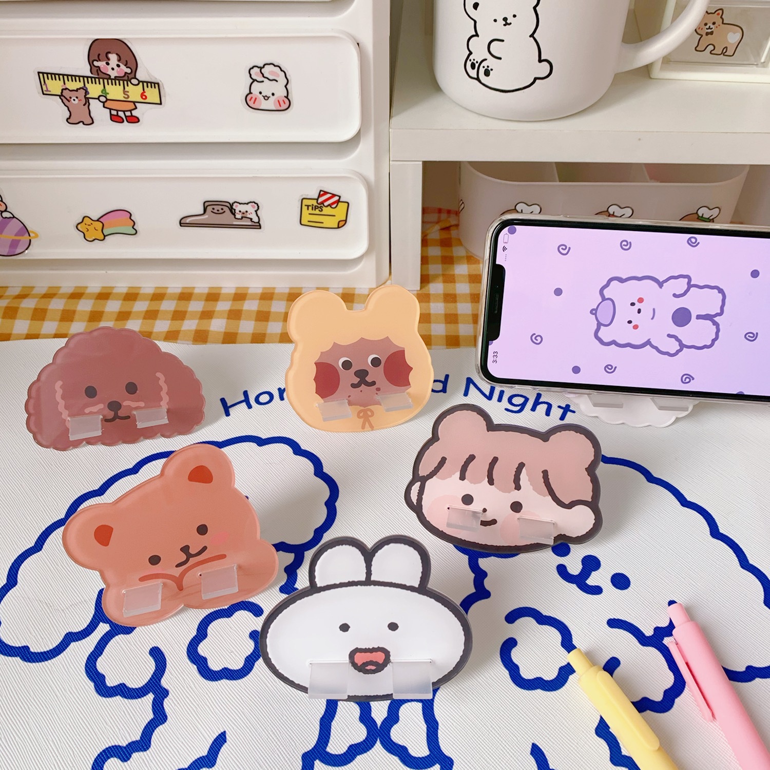 Cute Cartoon Mini Phone Holder display picture 12