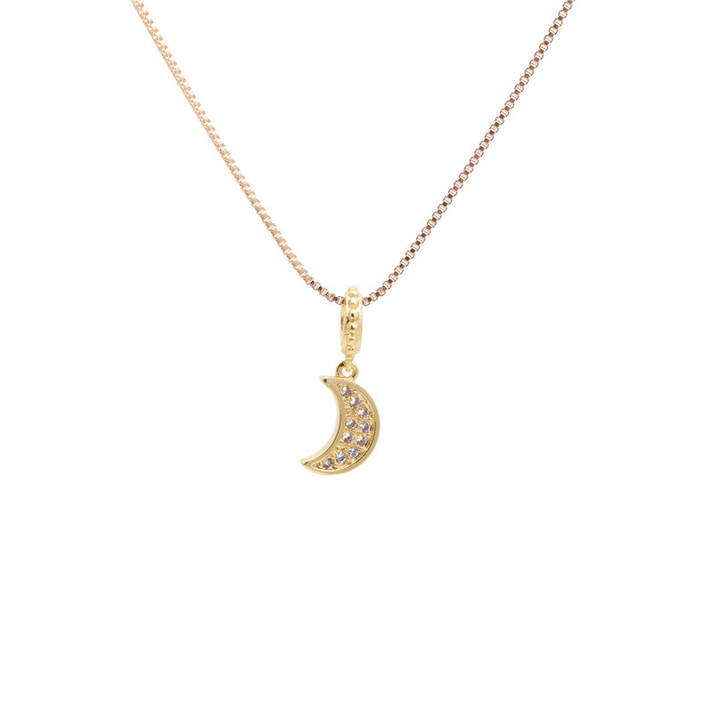 Collier À Pendentif Étoile De Lune En Zirconium display picture 1