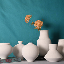 中式意境素雅粗陶土罐子花瓶瓷器侘寂风民宿售楼处样板间装饰浩林