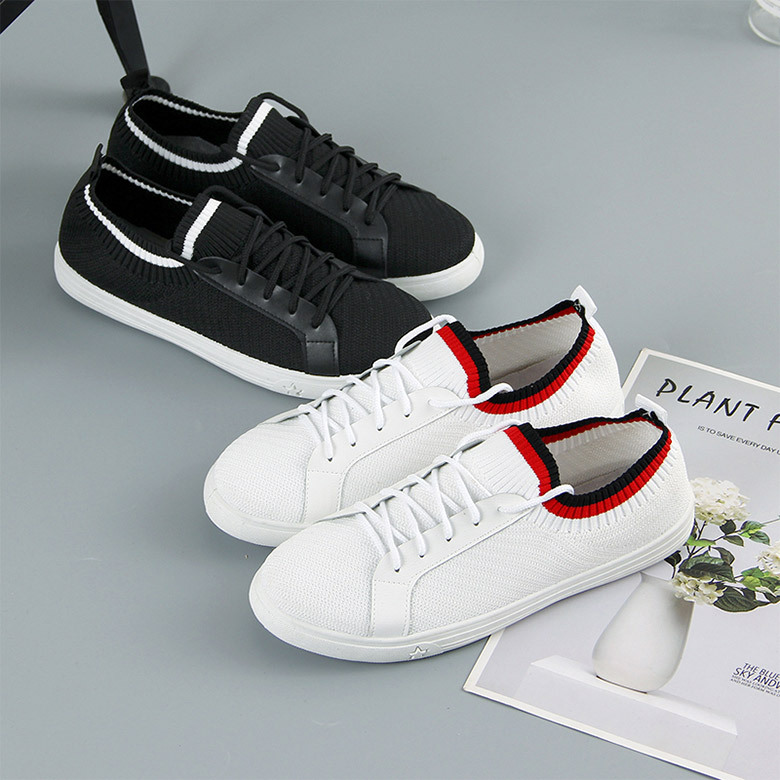 乾裕德产地货源2020夏新款飞织袜口鞋运动鞋创意款时尚潮人小白鞋