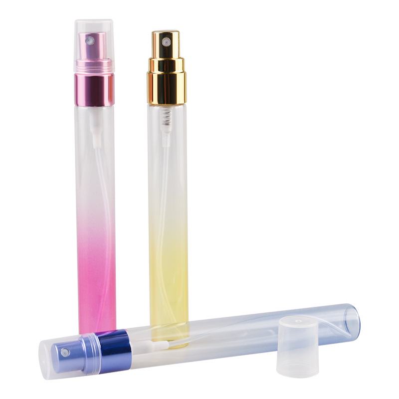 10ML spray color pull tubo botella de perfume sub-botella de vidrio vacía botella pequeña botella de spray multicolor portátil de gama alta