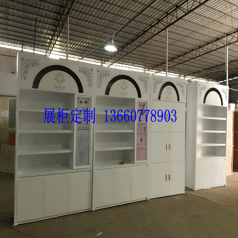 厂家欢迎来图定做美容院收银台展柜烤漆柜台欧式转角展柜