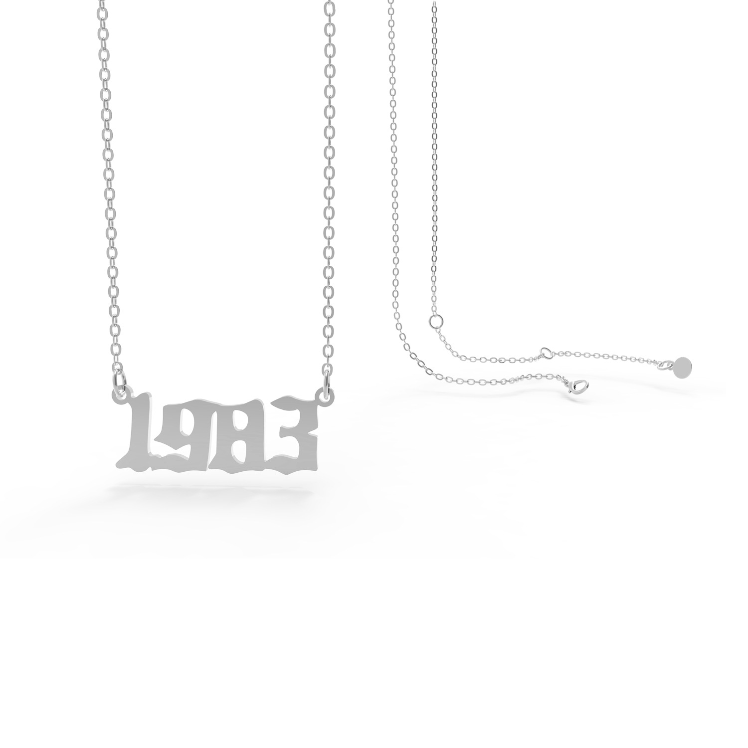 Retro Stainless Steel 28 Years Number Necklace display picture 13