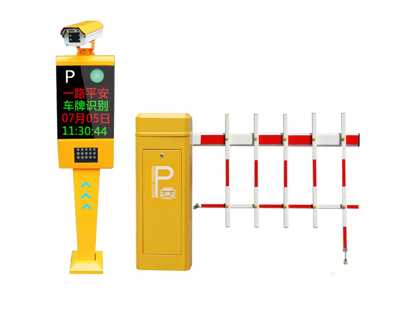 License Plate Recognition system community site railing barrier gate Vehicle Automatic identification fence gate machine unattended