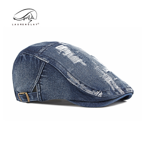 Wholesale Spring Summer Autumn Cowboy Bucket Hat, Korean Style Fashion Washed Distressed Duckbill Cap for Women Ethnic Forward Hat