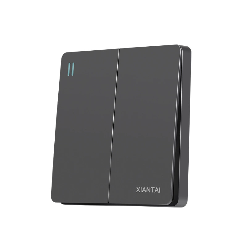 Dark Space Gray Switch 86 black two-position single-control switch, supply plastic-coated steel dual single-control switch