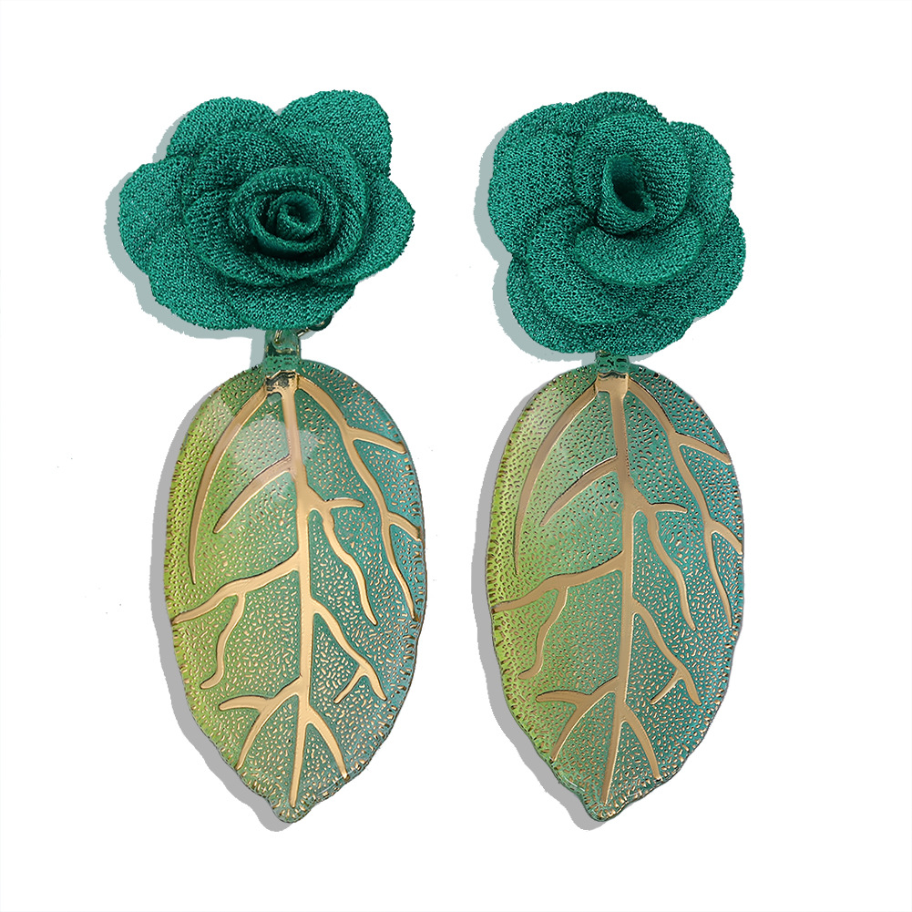 Fashion Exaggerated Hollow Leaves Long Earrings Simple Earrings Wholesale Nihaojewelry display picture 26