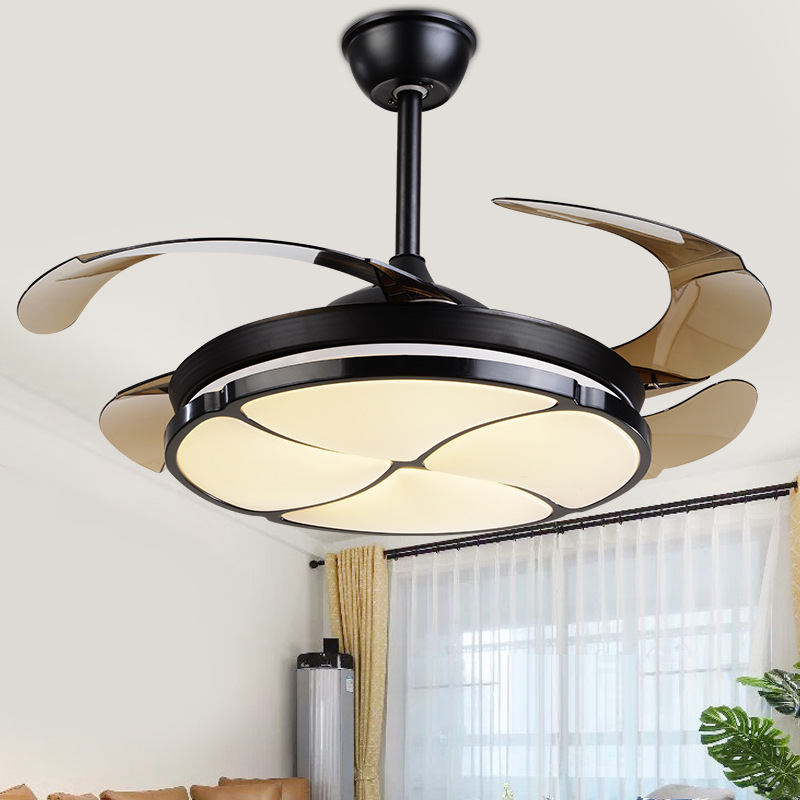 Fan lamp invisible modern Simplicity a living room Fan lights bedroom Restaurant frequency conversion Ceiling fan lamp led Stealth fan lights