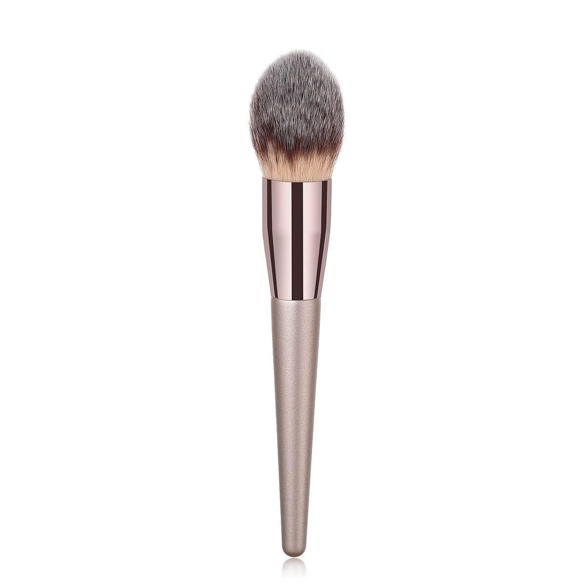 Makeup Brush Set (Nongying) — 10-piece champagne gold handles, wood/aluminum ferrule, synthetic bristles